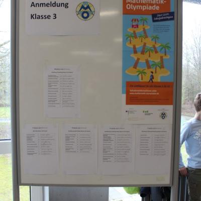 Der Anmeldebereich für die Drittklässler