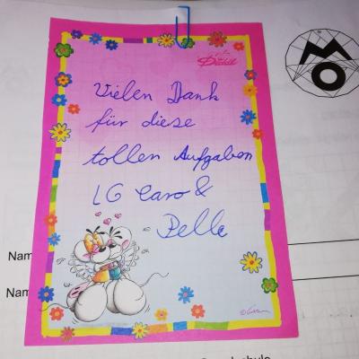 Begleitschreiben - Vielen Dank!